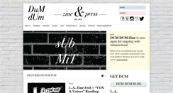 Desktop Screenshot of dumdumzine.com